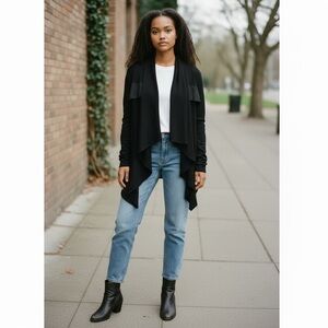 CARDIGAN NWT Simply Vera Long Black Sweater Cardigan